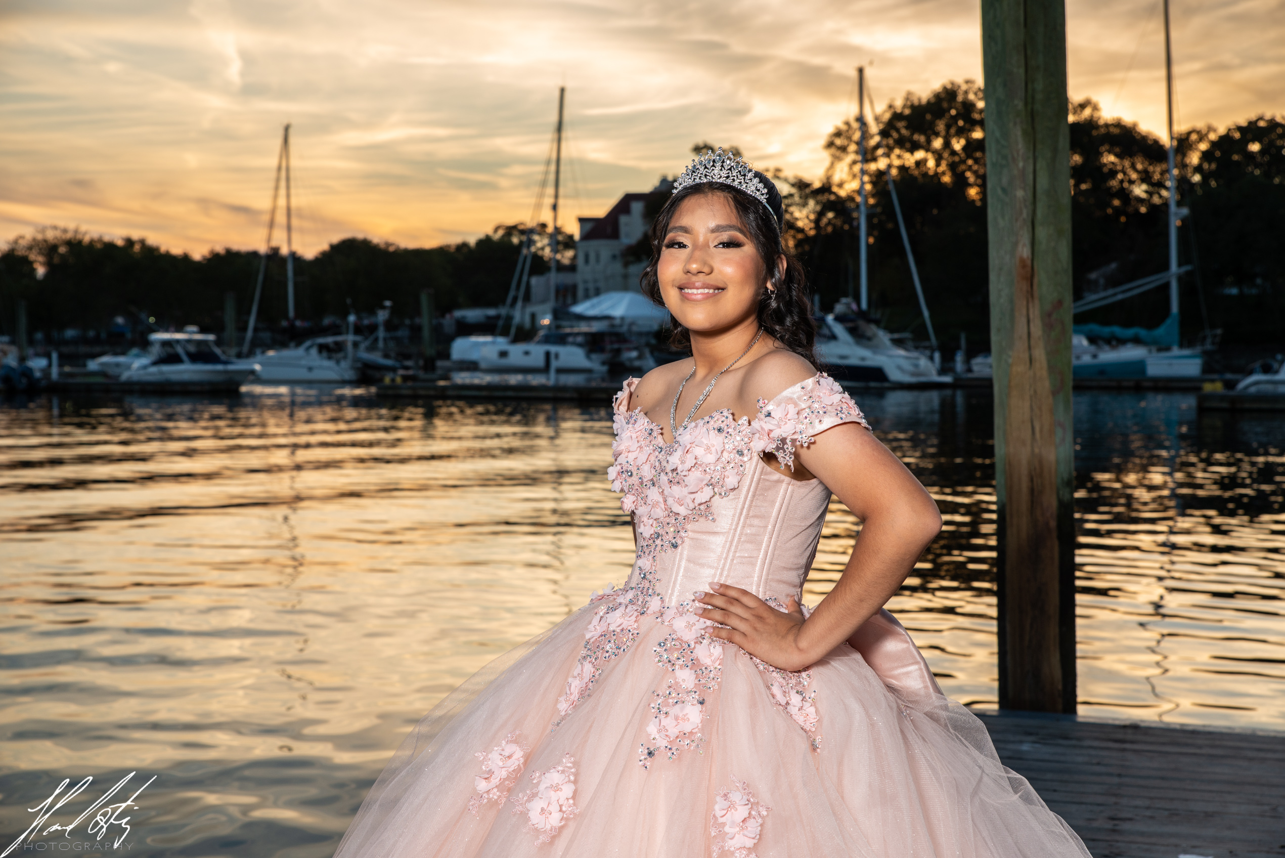 pink dress quinceañeras sweet15 photo hortizphotography and video bronx ny photographer Glen Island park New rochelle